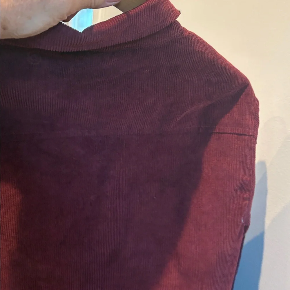 New Robert Graham Deep Red Quilted Corduroy Shirt Jacket - Picture 9 of 9